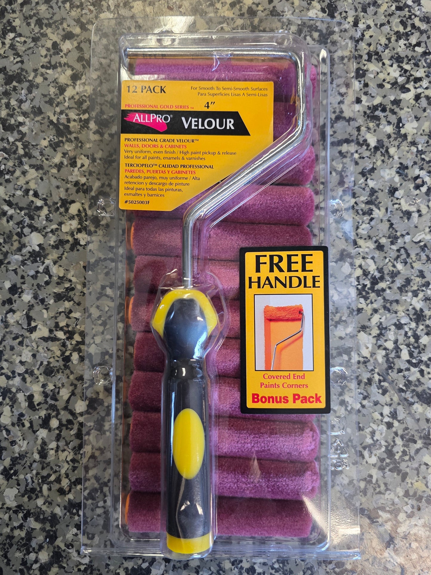 Whizz 4" Velour Roller (12pk) with Free Frame