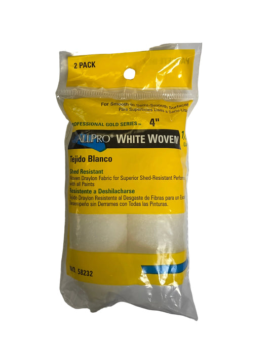 AllPro White Woven 4" 1/2" Covers 2pk