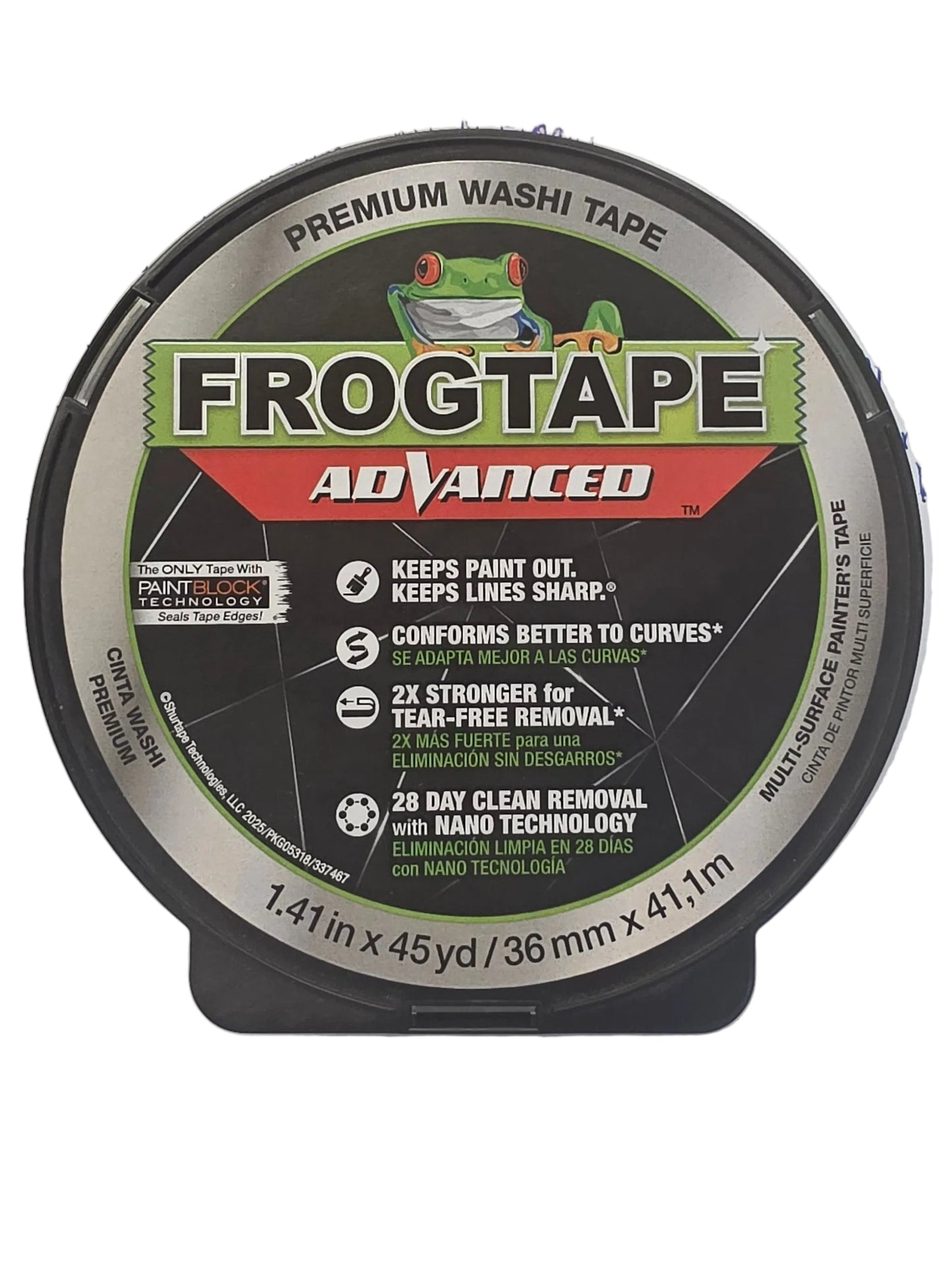 FrogTape® Advanced Premium Washi Green Tape, 1.41 in. x 60 yd.